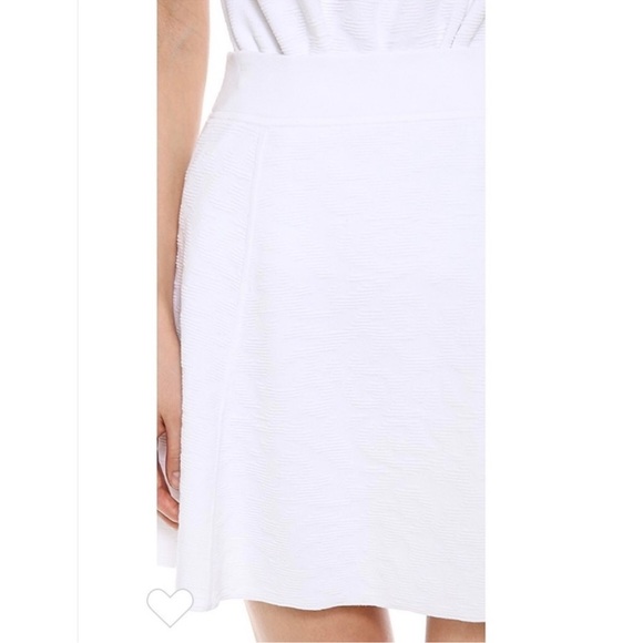 Theory white jacquard skater skirt - Picture 3 of 7